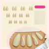 Almond Press on Nails Medium Fake Nails with Designs Gold