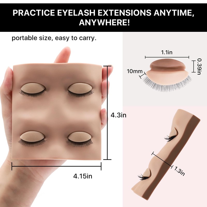 Pretty memory 2 Layer Lash Mannequin Head, Realistic Eyelash Mannequin