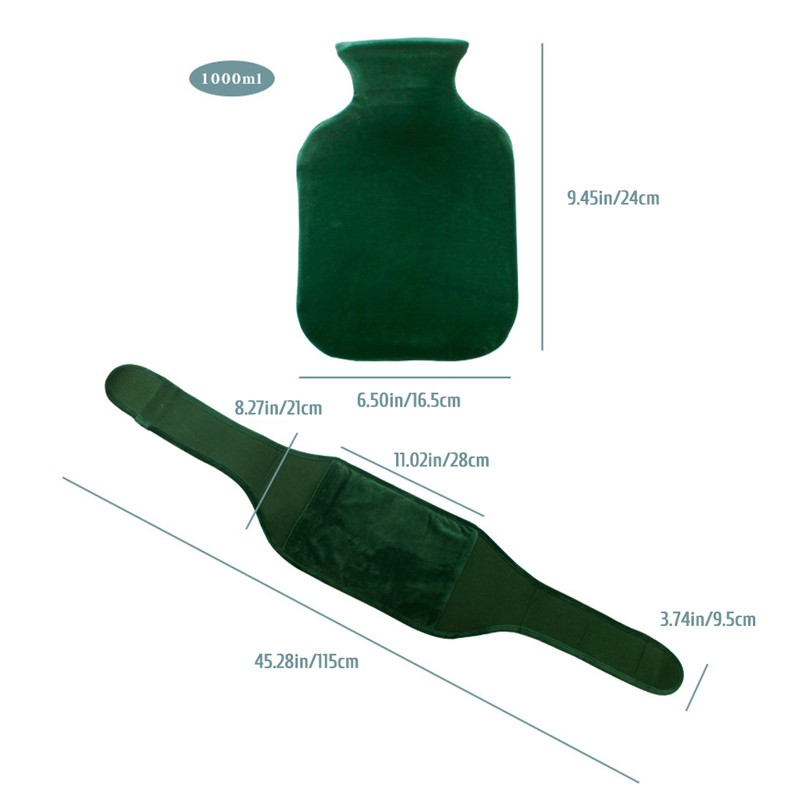 Hot Water Bottle Bag with Warm Plush Waist Cover Belt