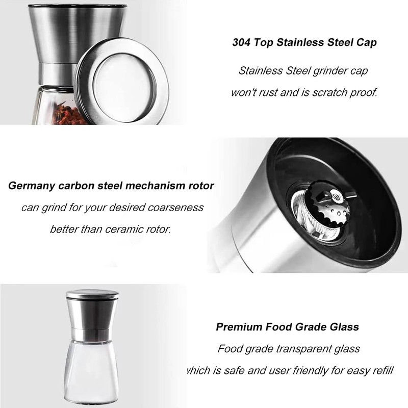 Ebaco Professional Pepper Grinder - with Germany Hardened Carbon Steel