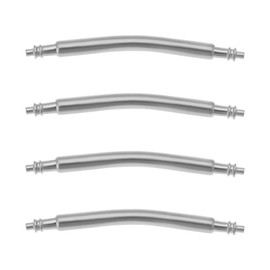 The Lord of the Tools Pack of 4 Curved Spring Bar Pins Extra Thick 1.8 mm Diameter for Repairing Steel Bands Vintage Watches Bends Naturally Suitable for Curved Watch Straps, silver