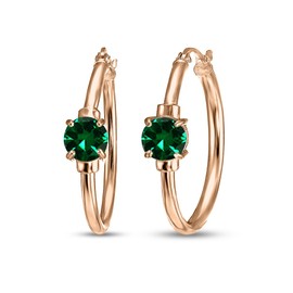 Hoops Earrings for Women, Birthstone Earrings, Genuine or Synthetic Gemstone Earrings, Fashion Earrings, Trendy Earrings, Sterling Silver Hoop Earrings, Gold Hoop Earrings, Rose Gold Hoops Flash