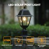 LUTEC LED Solar Post Light, Cast Aluminum Solar Lamp Post