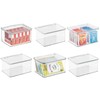 iDesign Plastic Stackable Hinged-Lid Pantry or Kitchen Storage Box -