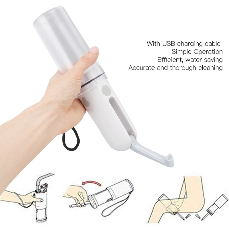 Portable Bidet 230ml USB Rechargeable Efficient Water Saving Simple Operation