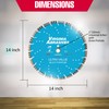 Virginia Abrasives 425-07388 - 1pc 14" UV Multi-Purpose High-Speed Diamond