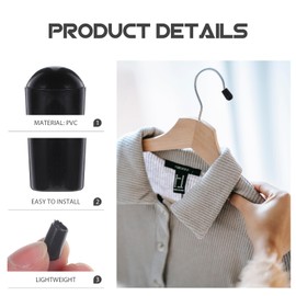 Unomor 100pcs Clothes Hanger Rubber Cover Hooks Hangers End Cap for Hook Rack Tine Caps Wire End Protector Wire Thread Protector Shelf Prong Accessory Prong Rack Tip Cover Black PVC