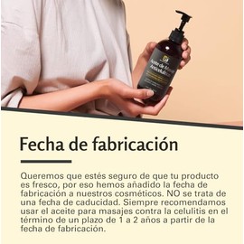 Aceite Corporal Anticelulítico para Masaje | Reafirmante y Cuidado de la Piel | Con Colágeno y Células Madre | Suaviza e Hidrata | 240 ml