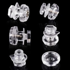 Beeveer 3 Pairs Universal Anti Fog Insert Pin for Motorcycle Helmet Pinlock Pins Insert for Helmet Lenses, Applicable When the Lens Aperture Is ≥ 0.4 mm, Three Component Pin