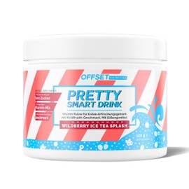 Pretty Smart Drink Wildberry Ice Tea Splash von OFFSET Nutrition, zuckerfreies Getränkepulver mit 12 Vitaminen & Mineralien 0 Kalorien pro Portion, mit erfrischendem Waldfrucht-Geschmack, 40 Portionen