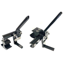 Pair of Wheel Locks (Right and Left Size) for 1" Frame tubing wheelchairs. Black Color. Includes 1" CLAMP