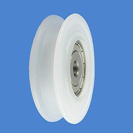 ZAB-S C60/10LL/8 Profile Plastic Roller with Ball Bearing for Rope Polyamide Diameter 29 - Diameter 60 Wheels (C60/10LL/8)