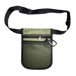 Nurse Belt Organiser, Waist Bag for Nurse Accessories, 2-Sided - Organizer with 8 Pockets, Medical Scissors Tool Box, Grooming Kit, Tool Box (Army Green)