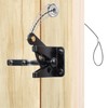 MustGood Self-Locking Gate Latch with Stainless Steel Spring Cable Pull