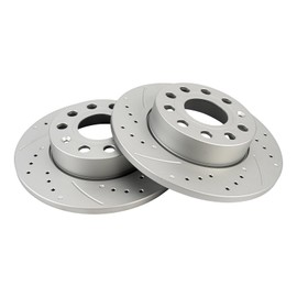 KAC - 259.8mm Rear Disc Brake Rotors | Brake Kit for 2005-2010 Jetta 1.8/1.9/2.0/2.5L, 2008 Rabbit; A3; A3 Quattro 2pcs Automotive Replacement Brake Rotors,34294