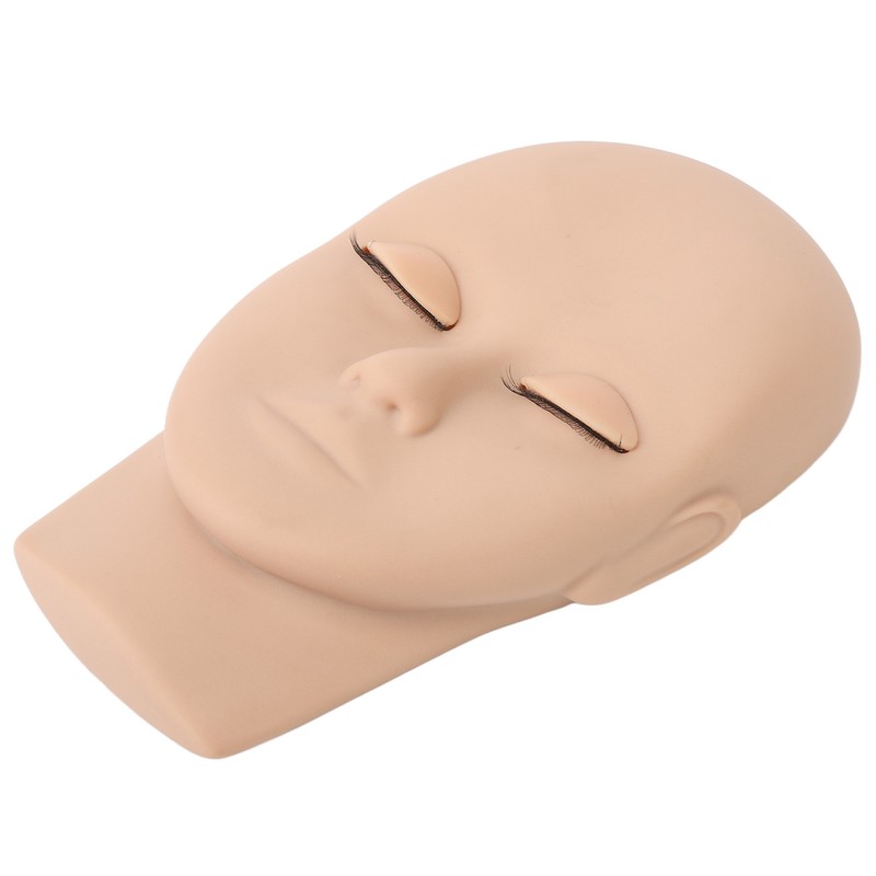 Lash Mannequin Head Reusable Soft Touch Rubber Replaced Eyelids Mannequin