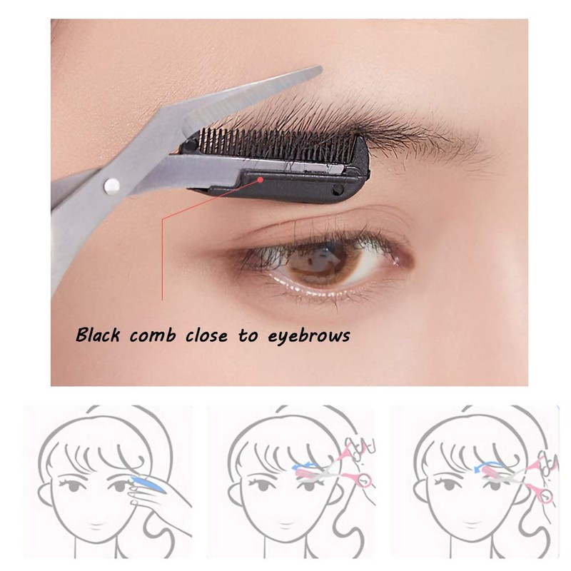 Eyebrow Trimmer Kit, 6 in 1 Eyebrow Scissors, Tweezer, Eyebrow