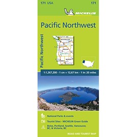 Pacific Northwest - Zoom Map 171: Straßen- und Tourismuskarte 1:1.267.200 (Michelin USA Maps)