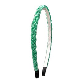 Alpenflüstern Costume Headband Beads Braided Look – Women's Hair Accessories Braided Hair Band Non-Slip for Dirndl ADV138 (Aqua Petrol)