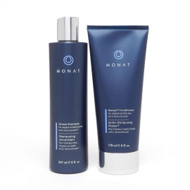 Monat Renew Shampoo & Conditioner for Med-Thick Dry Hair 8 oz & 6 oz New Sealed