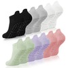 YSense 6 Pairs Pilates Socks with Grips for Women Non