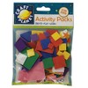 Craft Planet Crafty Foam Shapes, Squares, 75 Pieces, Assorted Colours,