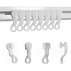 DWUENT curtain hooks,curtain hooks plastic,curtains with hooks,for Ceiling Shower Curtain