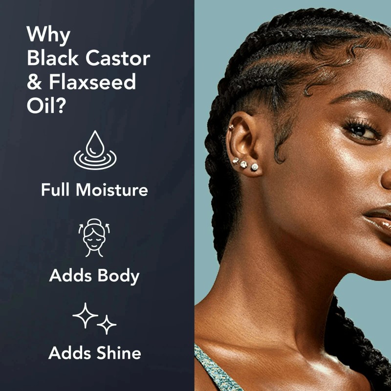 Eco Style Black Castor & Flaxseed Oil Hair Styling Gel,32