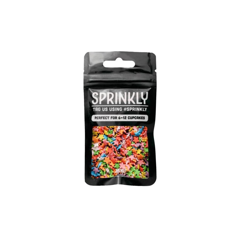 SPRINKLY - Matt Stars - Rainbow - 25g