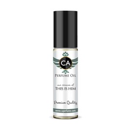 CA Perfume Impression of This Is Him for Men Fragrance Oil Amber Woody Scent Long Lasting Cologne for Men Travel Size TSA Ready Mini Parfum Body Oil Roll-on 0.33 Fl Oz 10ml