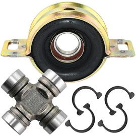 BestParts 1PC Drive Shaft Center Support Bearing & 3Pcs U-Joint Kit Compatible with Toyota Tacoma 4WD 1995-2015; Toyota T100 4WD 1993-1998; Toyota Tundra 4WD 2000-2015