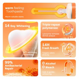 AstraGlow Warm-Feeling Toothpaste with Hydroxyapatite & Lysozyme | 103°F Warm Feeling | Dual Whitening & Fresh Breath | Plaque Removal Oral (1)