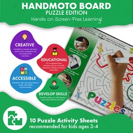 Kids Preschool Learning Activities: Preschool Puzzle Fun Dry Erase Board | Puzzle Practice Book for Kids | Busy Book for Toddlers | Puzzle Learning Toys | Kids Toys