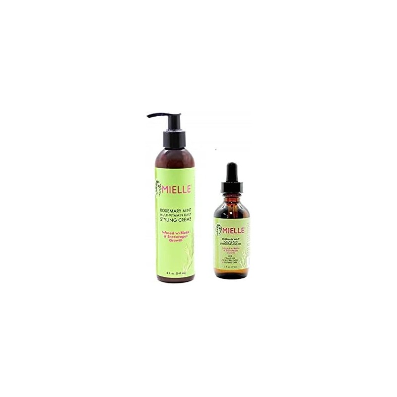 Mielle - COMBO DE ROMERO Y MENTA (CREMA Y ACEITE)