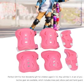 Entatial Toddler Knee Pads, Toddler Protective Gear Set Good Resilience Good Protection for Cycling Roller Skating for 3 To 12 Years Olds Kids(pink)