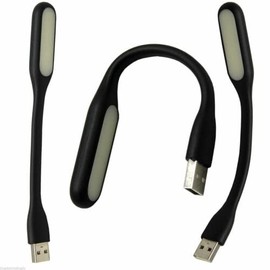 4X USB LED Lamp Light Laptop Computer Desktop Bright White Study Flexible Black
