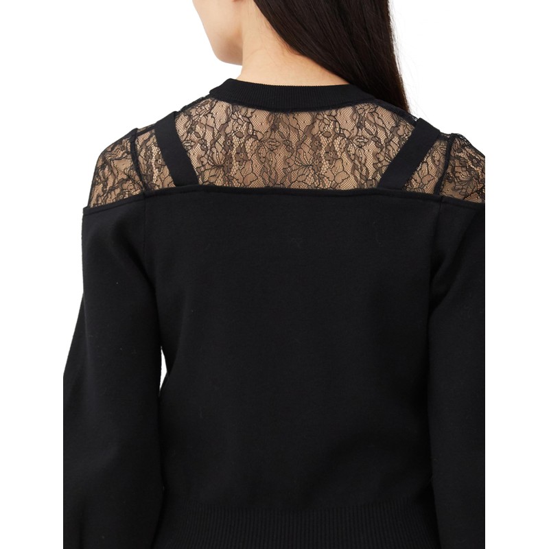 Jill by Jill Stuart Women's Sweater Catashia Docking Knit, Black