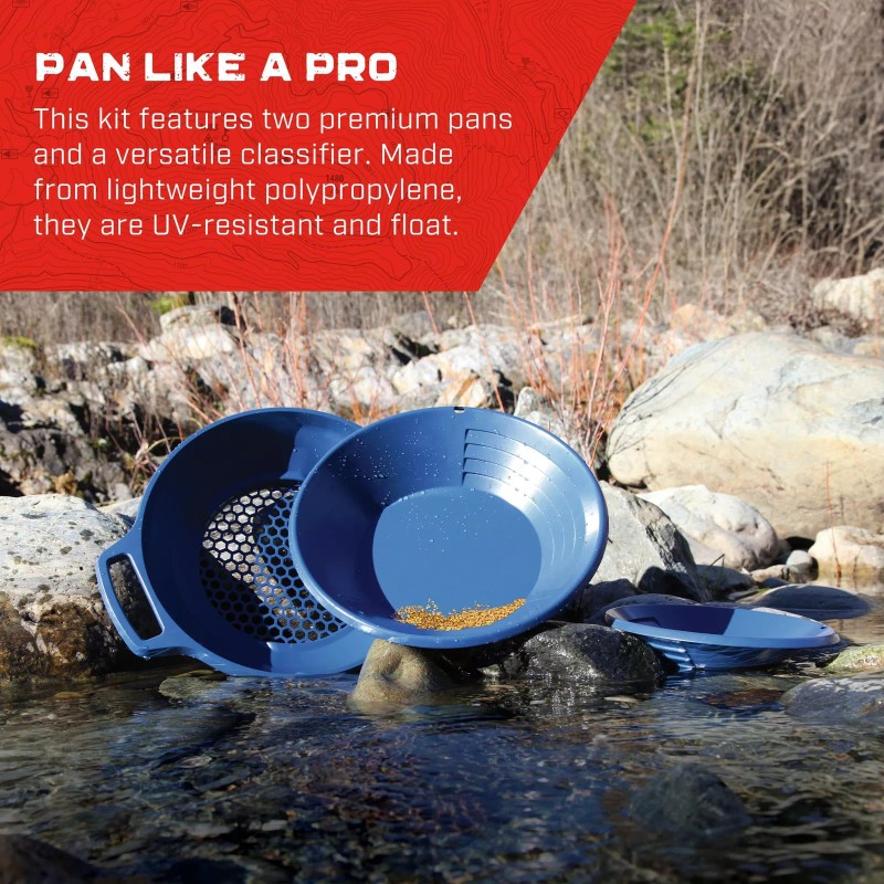Minelab PRO-Gold Panning Kit - 2 Gold Pans, 1 Classifier,