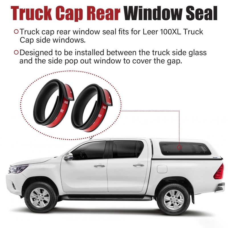 Sconva Truck Cap LEER 100XL Side Window Gap Hider 1