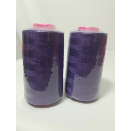 NICE FABRICS 2-Pack 6000 Yards Each Spool Serger Sewing T27 Thread Cones Violet Color T27 S/2