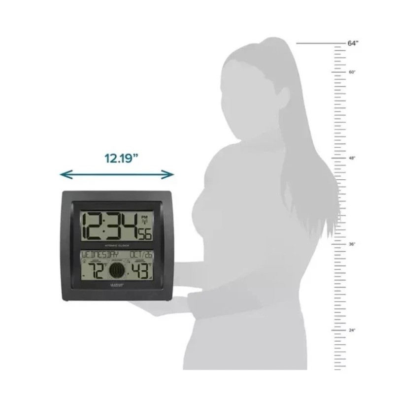 La Crosse Technology Curved Digital Atomic Wall Clock