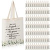 Roowest 60 Pcs Inspirational Tote Bags Bulk for Women Teacher