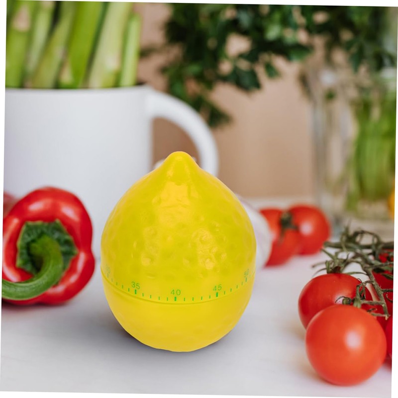 Ciieeo 2pcs Lemon Shaped Kitchen Timer Mechanical Cooking Timer for