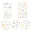 Vaguelly 2 Sheets Embossed Marguerite Nail Art Stickers for DIY