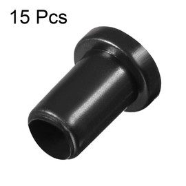 sourcingmap 15Pcs 5mm Inner Dia PVC Strain Relief Cord Boot Protector Cable Sleeve Hose Black