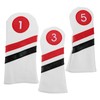 OHPHCALL Elegant Design Golf Club Head Covers 3pcs Fake Leather