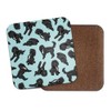 Black Tuxedo Cockapoo Square Coaster - Spaniel Poodle Puppy Pets