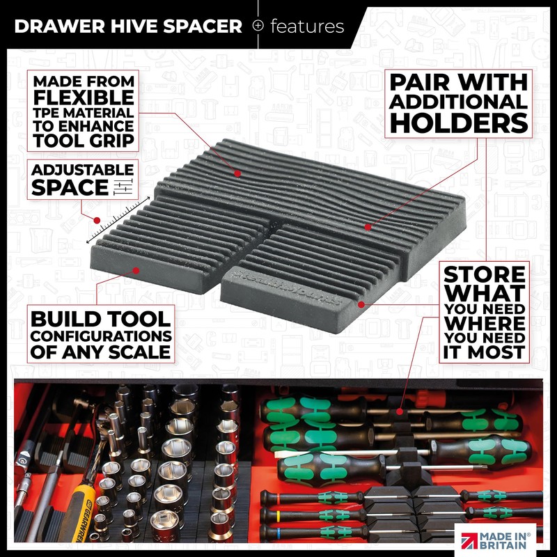 StealthMounts Drawer Hive Spacer – 10 Pack | Modular Drawer