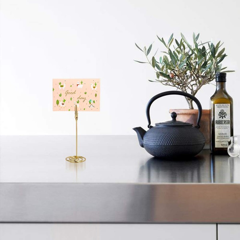 Place Card Table Number Holders - Small Metal Stands with