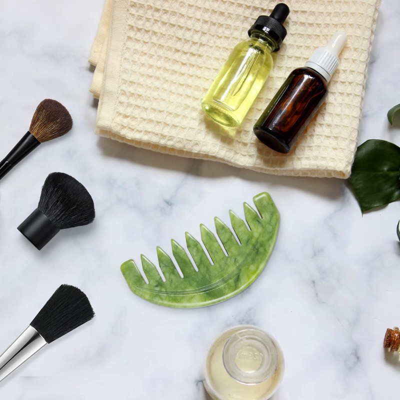Multipurpose Jade Green Handmade Massage Comb Full Relaxing Massage Scalp